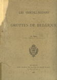 Les cristallisations des grottes de Belgique