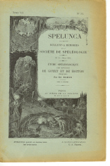 Etudes spéléologiques des environs de Goyet et de Hotton (Belgique) - Spelunca  Mémoire n° 51